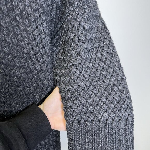 Banana Republic Textured Cocoon Long Wool Blend Cardigan Grey Small - Picture 10 of 13